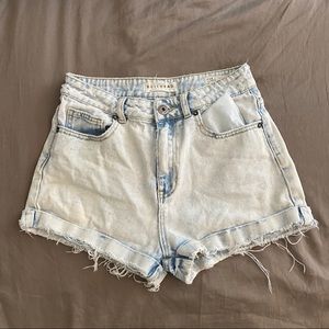 Acid Wash Mom Shorts
